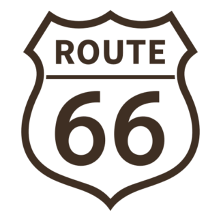 Route 66 Decal (Brown)